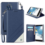 WALLET CREDIT CARD SLOT CASE + WRIST STRAP FOR ZTE BLADE X MAX, BLADE MAX 3