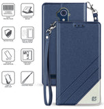 WALLET CREDIT CARD SLOT CASE + WRIST STRAP FOR ZTE BLADE X MAX, BLADE MAX 3