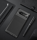 Carbon Fiber Flex TPU Gel Skin Case Slim Cover for Samsung Galaxy S10 5G SM-G977