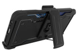 Black Rugged Case Stand and Belt Clip Holster for Boost Mobile Celero 5G+ 6.9"