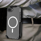 Case & Belt Clip Holster for iPhone 17e 16e (Compatible with Magsafe) - Clear