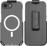 Case & Belt Clip Holster for iPhone 17e 16e (Compatible with Magsafe) - Clear