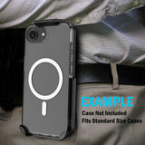 Black Belt Clip Holster for iPhone 17e / 16e (made to fit slim/standard cases)