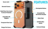 Case & Belt Clip Holster for iPhone 17 Pro Max (Compatible with Magsafe) - Clear