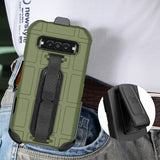 Rugged Shield Case + Hand Strap + Belt Clip Holster for Kyocera DuraForce Pro 3