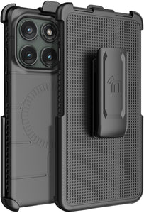Case & Belt Clip Holster for Motorola Edge 2025 Phone (Compatible with Magsafe)