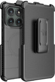 Case & Belt Clip Holster for Motorola Edge 2025 Phone (Compatible with Magsafe)