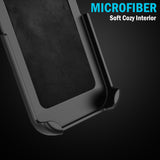 Black Ratchet Belt Clip Holster for iPhone 17 Pro Max (made to fit most cases)