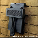 Adapter for Molle Vest or 2.25" Belt for Radio Clip, Walkie Talkie, Body Cam etc