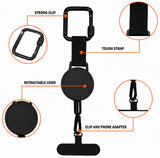 Anti-Theft Phone Reel - Clip with Retractable Cable - Universal Holder for Phone