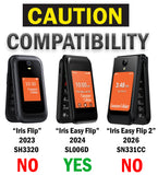 Grid Textured Hard Case Slim Cover for Iris Easy Flip Phone / Summit Flip 4G