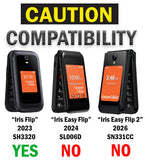 Hard Case and Belt Clip Holster Combo for Consumer Cellular Iris Flip Phone