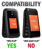 Hard Case and Belt Clip Holster Combo for Consumer Cellular Iris Flip Phone