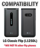 Grid Texture Case Slim Hard Shell Cover for LG Classic Flip Phone (L125DL)