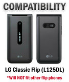 Hard Case Cover and Belt Clip Holster Combo for LG Classic Flip Phone (L125DL)