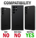 Rugged Anti-Shock Case Cover Kickstand and Strap for Galaxy S22 Plus 5G Phone
