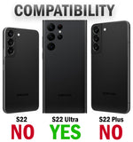 Rugged Anti-Shock Case Cover Kickstand and Strap for Galaxy S22 Ultra 5G Phone