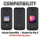 Hard Protector Case Cover and Belt Clip Holster for Alcatel Smartflip, Go Flip 3