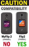 Grid Case Hard Cover and Belt Clip Holster for Alcatel TCL Flip 2 Phone (T408DL)