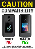 Grid Texture Hard Case Slim Cover for TCL Flip 4 5G Phone (2025, T440)
