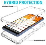 Hybrid Case Anti-Shock Cover for Consumer Cellular Iris Connect 2 Phone - Clear