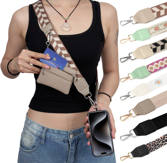 Universal Crossbody Phone Strap for Case with Zipper Pouch, Neck/Wrist – Nakedcellphone Universal Crossbody Phone Strap for Case with Zipper Pouch, Neck/Wrist – Nakedcellphone