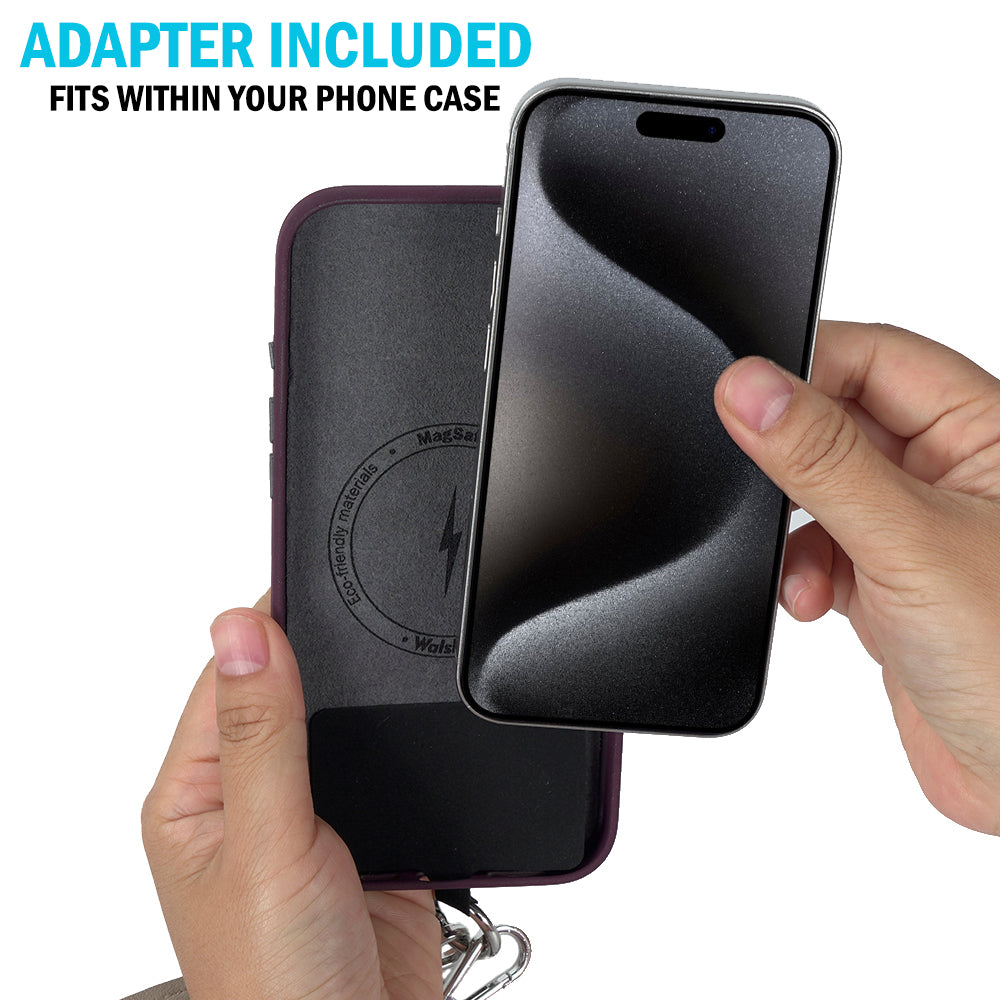 Universal Crossbody Phone Strap for Case with Zipper Pouch, Neck