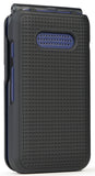 Grid Texture Case Slim Hard Cover for Cingular Flip IV 4 Phone, Cricket Debut