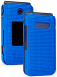 Grid Texture Case Slim Hard Cover for Cingular Flip IV 4 Phone, Cricket Debut