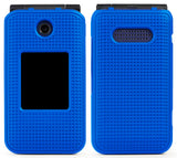 Grid Texture Case Slim Hard Cover for Cingular Flip IV 4 Phone, Cricket Debut