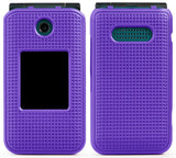 Grid Texture Case Slim Hard Cover for Cingular Flip IV 4 Phone, Cricket Debut