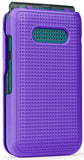 Grid Texture Case Slim Hard Cover for Cingular Flip IV 4 Phone, Cricket Debut