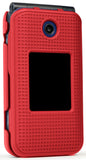 Grid Texture Case Slim Hard Cover for Cingular Flip IV 4 Phone, Cricket Debut