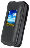 Black Leather Case Screen Cover Belt Clip for AT&T Cingular Flex Flip Phone