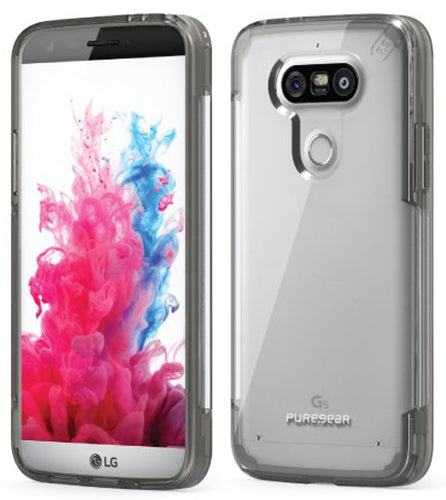 PUREGEAR SLIM SHELL PRO BLACK/CLEAR ANTI-SHOCK CASE COVER FOR LG G5 PHONE