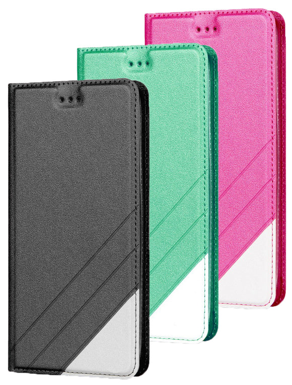 Infolio Wallet Case Stand Credit Card Slot Cover + Wrist Strap for LG V50 ThinQ