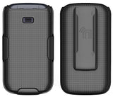 Grid Case Hard Cover and Belt Clip Holster for Alcatel TCL Flip 2 Phone (T408DL)
