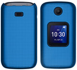 Grid Case Hard Cover and Belt Clip Holster for Alcatel Go Flip 4, TCL FLIP Pro