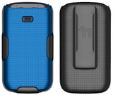 Grid Case Hard Cover and Belt Clip Holster for Alcatel TCL Flip 2 Phone (T408DL)