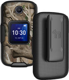 Grid Case Hard Cover and Belt Clip Holster for Alcatel Go Flip 4, TCL FLIP Pro