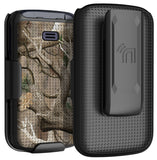Grid Case Hard Cover and Belt Clip Holster for Alcatel TCL Flip 2 Phone (T408DL)