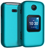 Grid Case Hard Cover and Belt Clip Holster for Alcatel Go Flip 4, TCL FLIP Pro