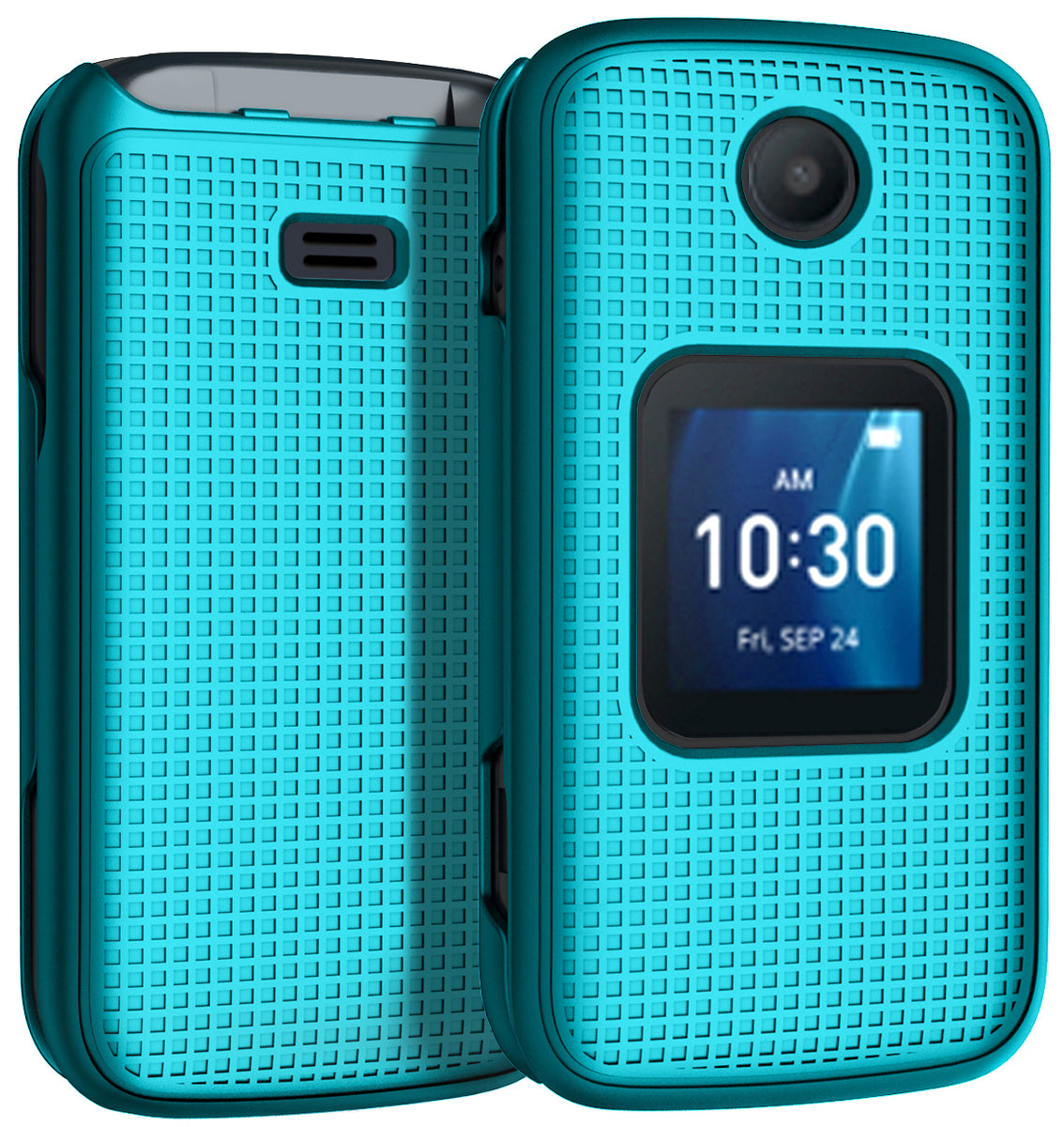 Rossy for Alcatel Go Flip 4 Case, for TCL Flip Pro Case with Tempered Glass  Screen Protector, Heavy Duty Shockproof Protective Anti-Scratch Non-Slip