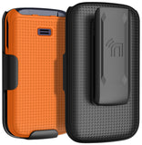 Grid Case Hard Cover and Belt Clip Holster for Alcatel TCL Flip 2 Phone (T408DL)