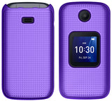 Grid Case Hard Cover and Belt Clip Holster for Alcatel Go Flip 4, TCL FLIP Pro