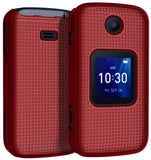 Grid Case Hard Cover and Belt Clip Holster for Alcatel Go Flip 4, TCL FLIP Pro