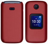 Grid Case Hard Cover and Belt Clip Holster for Alcatel Go Flip 4, TCL FLIP Pro