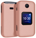 Grid Case Hard Cover and Belt Clip Holster for Alcatel Go Flip 4, TCL FLIP Pro