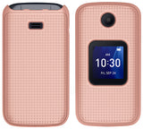 Grid Case Hard Cover and Belt Clip Holster for Alcatel Go Flip 4, TCL FLIP Pro