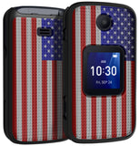 Grid Case Hard Cover and Belt Clip Holster for Alcatel Go Flip 4, TCL FLIP Pro